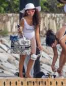 Sarah Hyland and Vanessa Hudgens in Swimsuit at a Bachelorette Party in Punta Mita