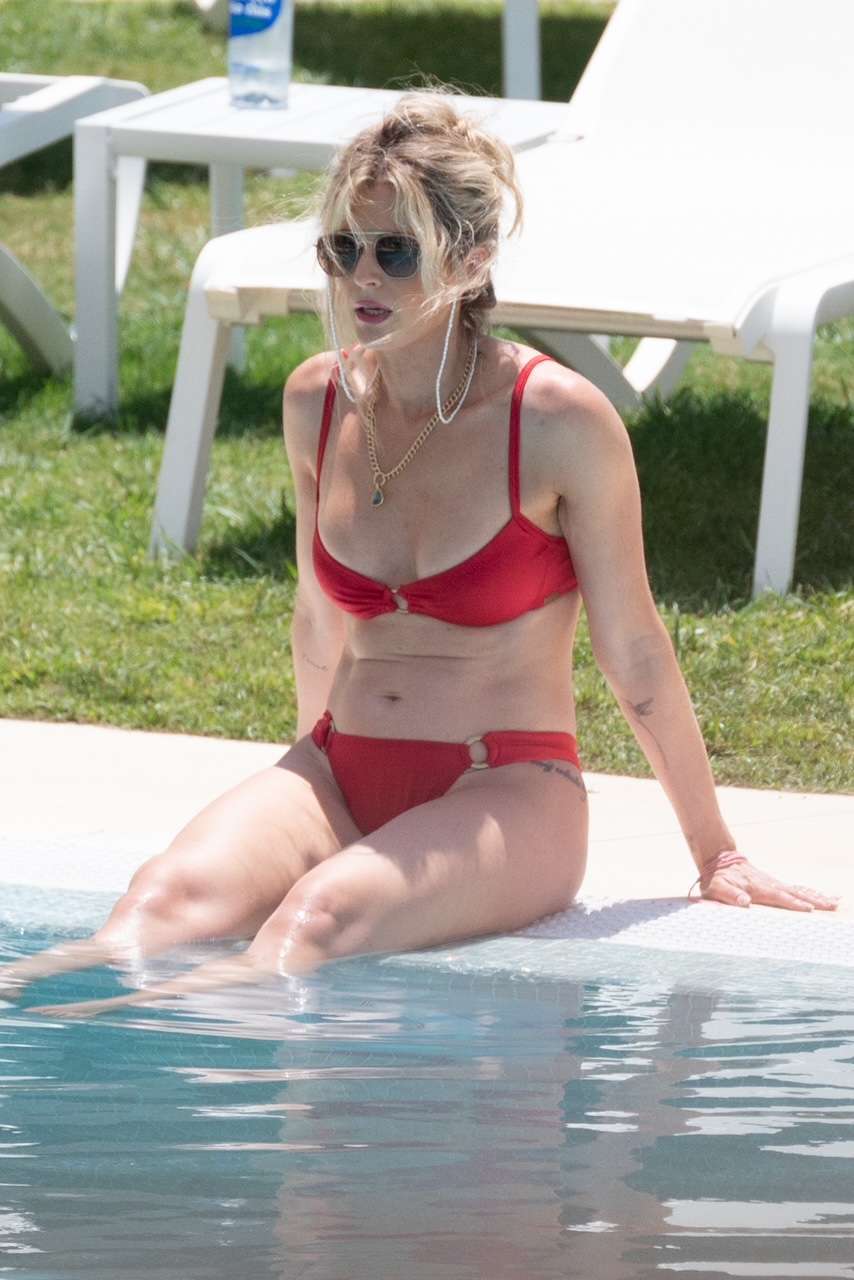 Sarah Jayne Dunn Booty at Poolside in Marbella