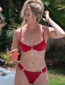 Sarah Jayne Dunn Booty at Poolside in Marbella