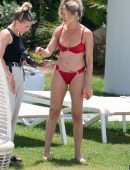 Sarah Jayne Dunn Booty at Poolside in Marbella