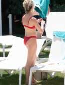 Sarah Jayne Dunn Booty at Poolside in Marbella