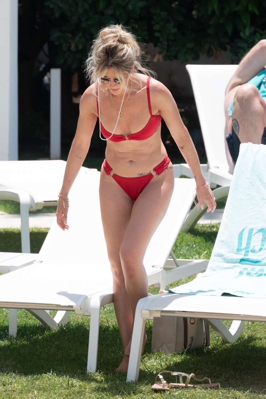 Sarah Jayne Dunn Booty at Poolside in Marbella