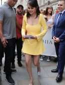 Selena Gomez Booty and Leggy in Yellow Dress, Out in London