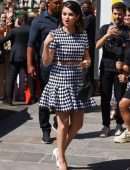Selena Gomez Leggy, Outside Sephora in Paris
