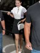 Selena Gomez Leggy at a Restaurant in Paris
