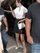 Selena Gomez Leggy at a Restaurant in Paris