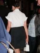 Selena Gomez Leggy at a Restaurant in Paris