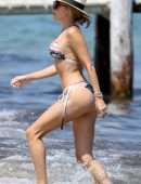 Sylvie Meis at Club 55 in Saint-Tropez