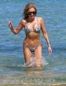Sylvie Meis and husband Niclas Castello aka Norbert Zerbs on the Beach in Saint Tropez