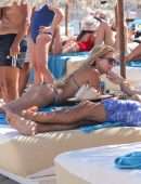 Sylvie Meis and husband Niclas Castello aka Norbert Zerbs on the Beach in Saint Tropez