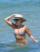 Sylvie Meis and husband Niclas Castello aka Norbert Zerbs on the Beach in Saint Tropez