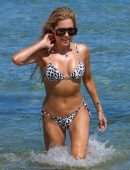 Sylvie Meis and husband Niclas Castello aka Norbert Zerbs on the Beach in Saint Tropez