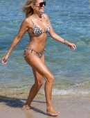 Sylvie Meis and husband Niclas Castello aka Norbert Zerbs on the Beach in Saint Tropez