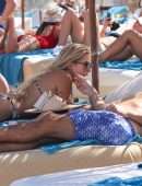 Sylvie Meis and husband Niclas Castello aka Norbert Zerbs on the Beach in Saint Tropez