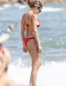 Thylane Blondeau Booty in Tiny Bikini on the Beach in France
