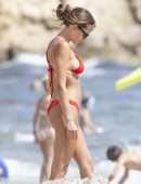 Thylane Blondeau Booty in Tiny Bikini on the Beach in France