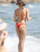 Thylane Blondeau Booty in Tiny Bikini on the Beach in France