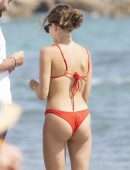 Thylane Blondeau Booty in Tiny Bikini on the Beach in France