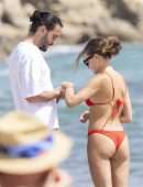 Thylane Blondeau Booty in Tiny Bikini on the Beach in France