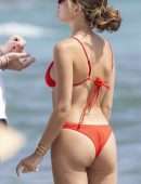 Thylane Blondeau Booty in Tiny Bikini on the Beach in France