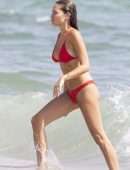 Thylane Blondeau Booty in Tiny Bikini on the Beach in France
