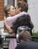 Tilly Keeper with Lukas Gage film ‘You’ in the Borough Market in London
