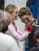 Tilly Keeper with Lukas Gage film ‘You’ in the Borough Market in London