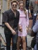 Tilly Keeper with Lukas Gage film ‘You’ in the Borough Market in London