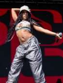 Tinashe Cleavage while Performing Live at 2022 Lollapalooza in Chicago
