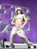 Tinashe Cleavage while Performing Live at 2022 Lollapalooza in Chicago