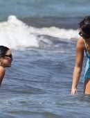 Vanessa Hudgens and Stella Hudgens Booty in Bikini in Italy