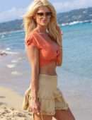 Victoria Silvstedt in Bikini at La Reserve Beach in Saint-Tropez