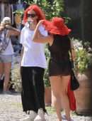 Addison Rae Booty in Semi-Sheer Dress on Holiday in Portofino