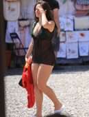 Addison Rae Booty in Semi-Sheer Dress on Holiday in Portofino