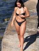 Addison Rae Booty in Tiny BIkini at Lake Como in Italy