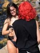 Addison Rae Booty in Tiny BIkini at Lake Como in Italy
