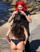 Addison Rae Booty in Tiny BIkini at Lake Como in Italy