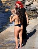 Addison Rae Booty in Tiny BIkini at Lake Como in Italy