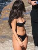 Addison Rae Booty in Tiny BIkini at Lake Como in Italy
