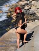 Addison Rae Booty in Tiny BIkini at Lake Como in Italy