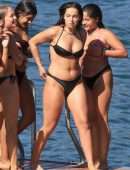 Addison Rae Booty in Tiny BIkini at Lake Como in Italy