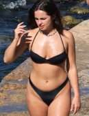 Addison Rae Booty in Tiny BIkini at Lake Como in Italy