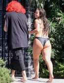 Addison Rae Booty in Tiny BIkini at Lake Como in Italy