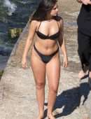 Addison Rae Booty in Tiny BIkini at Lake Como in Italy