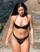 Addison Rae Booty in Tiny BIkini at Lake Como in Italy