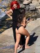 Addison Rae Booty in Tiny BIkini at Lake Como in Italy