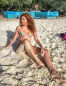 Blanca Blanco Booty in a Bikini at Pig Beach in the Bahamas