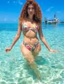 Blanca Blanco Booty in a Bikini at Pig Beach in the Bahamas