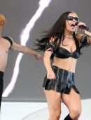 Charli XCX Leggy and Upskirt at Leeds Festival in Leeds