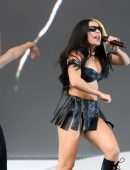 Charli XCX Leggy and Upskirt at Leeds Festival in Leeds